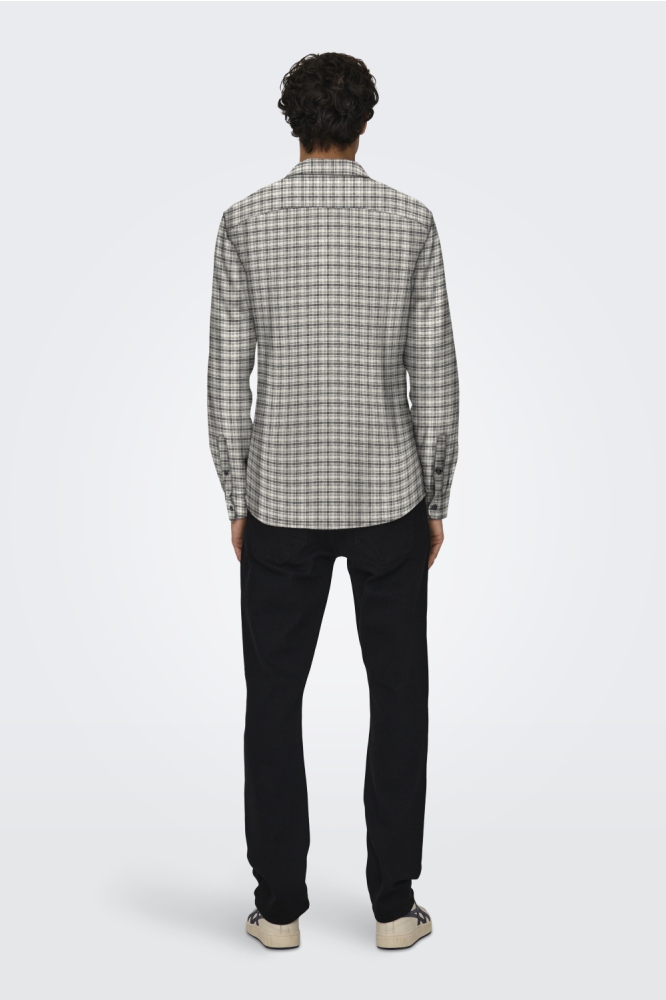 ONSGUDMUND LS CHECKED SHIRT NOOS 22007112 BALSAM GREEN/SILVER LINING